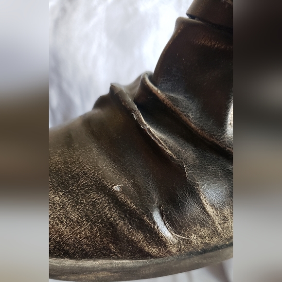 Women's Size 9.5 Sketchers faded black/dark grey rugged steampunk combat boots - Picture 3 of 6